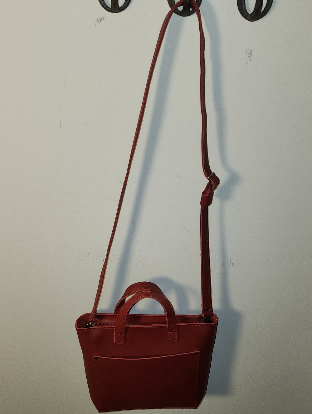 Portland Leather Goods Red Tote Crossbody Bag - Picture 12 of 16